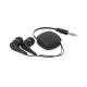 Auriculares con cable retráctil de 0.75m en abs Pinel Ref.PS97359-NEGRO 
