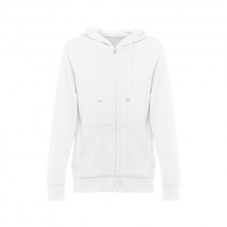 Sudadera de mujer con cremallera y capucha. Blanco Thc amsterdam women wh