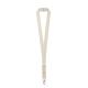 Lanyard de algodón 100% con mosquetón de metal Ballina Ref.PS94410-NATURAL CLARO 