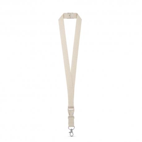 Lanyard de algodón 100% con mosquetón de metal Ballina