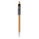 Bolígrafo con cuerpo y pulsador de bambú OSIRIS Ref.RBL1332-NEGRO