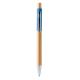 Bolígrafo con cuerpo y pulsador de bambú OSIRIS Ref.RBL1332-ROYAL CLARO