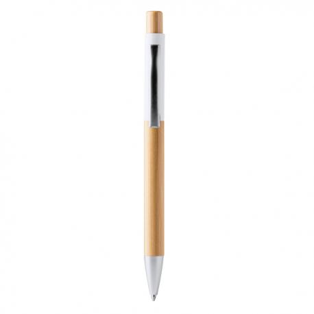 Bolígrafo con cuerpo y pulsador de bambú OSIRIS