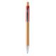 Bolígrafo con cuerpo y pulsador de bambú OSIRIS Ref.RBL1332-ROJO