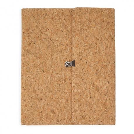 Carpeta con bloc corcho natural 