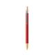 Bolígrafo con cuerpo metálico de tacto suave con detalles elaborados en bambú SILMA Ref.RBL1339-ROJO