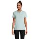 Polo 170g Planet women Ref.MDS03575-AZUL CELESTE