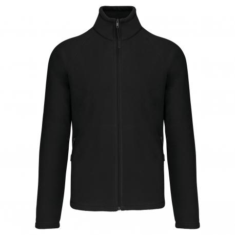 Chaqueta micropolar con cremallera y mangas raglán hombre