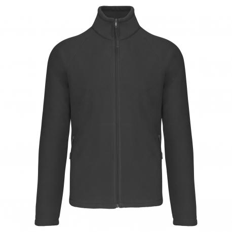 Chaqueta micropolar con cremallera y mangas raglán hombre