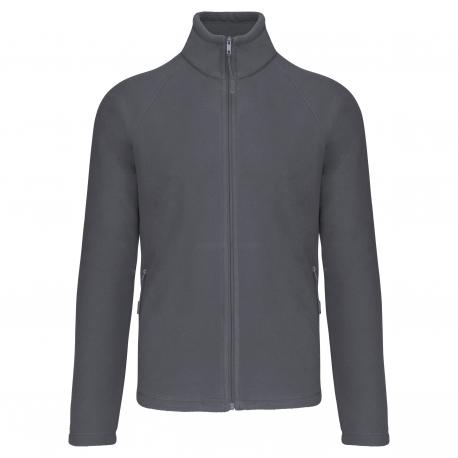 Chaqueta micropolar con cremallera y mangas raglán hombre