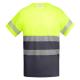 Camiseta técnica de alta visibilidad de manga corta TAURI Ref.RHV9317-PLOMO/AMARILLO