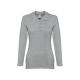 Polo de manga larga para mujer Thc bern women Ref.PS30145-GRIS CLARO MATIZADO