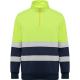 Sudadera de alta visibilidad con media cremallera SPICA Ref.RHV9314-MARINO/AMARILLO FLUOR