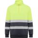 Sudadera de alta visibilidad con media cremallera SPICA Ref.RHV9314-PLOMO/AMARILLO