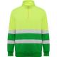 Sudadera de alta visibilidad con media cremallera SPICA Ref.RHV9314-VERDE/AMARILLO