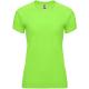 Camiseta técnica manga ranglán Bahrain Woman 135g/m2 Ref.RCA0408-VERDE FLÚOR