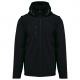 Chaquetas softshell 3 capas con capucha y mangas extraíbles unisex Ref.TTK422-NEGRO