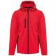 Chaquetas softshell 3 capas con capucha y mangas extraíbles unisex Ref.TTK422-RED
