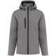 Chaquetas softshell 3 capas con capucha y mangas extraíbles unisex Ref.TTK422-MARGA GRIS