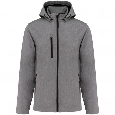 Chaquetas softshell 3 capas con capucha y mangas extraíbles unisex
