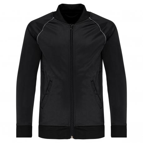 Chaqueta de deporte con cremallera y ribete niños