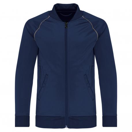 Chaqueta de deporte con cremallera y ribete niños