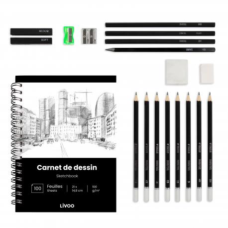 Kit de dibujo con 19 accesorios LOI002