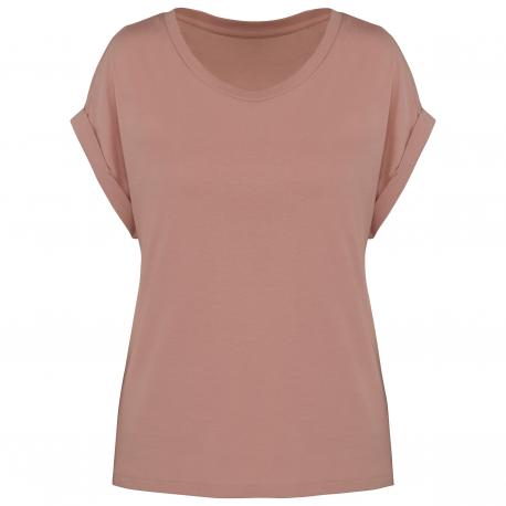 Camiseta ecorresponsable mangas vueltas mujer