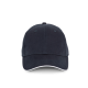Gorra algodón orgánico con sándwich contrastado - 6 paneles Ref.TTKP198-MARINA/BLANCO 