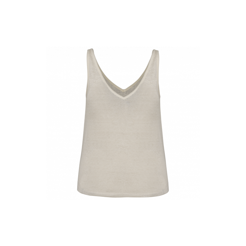 Camiseta de tirantes ecorresponsable de lino mujer