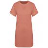 Vestido tipo camiseta ecorresponsable de rizo y hombros caídos mujer