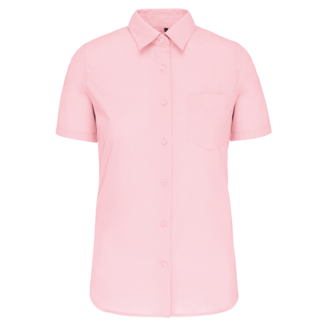 Camisa popelina de polialgodón manga corta de fácil cuidado mujer