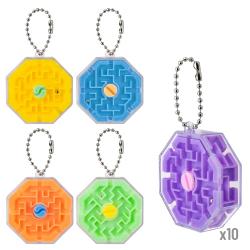 Set 10 llaveros laberinto 3d 'bolaloca'