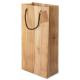 Bolsa papel efecto madera 2 botellas 