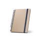 Libreta a5 de anillas tapa dura fabricada en papel de caña de azúcar 80% caña de azúcar con páginas lisas Proust Ref.PS93287-AZUL 