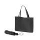 Paraguas 2 en 1 con bolsa de compra de poliéster reciclado incluida Skylar Ref.PS99094-NEGRO 