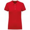 Polo de punto piqué manga corta mujer