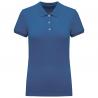 Polo de punto piqué manga corta mujer