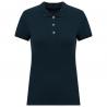 Polo de punto piqué manga corta mujer