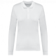 Polo de punto piqué manga larga bio180 mujer Ref.TTK2028-BLANCO