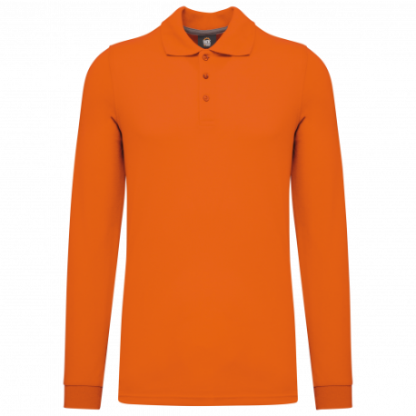 Polo antibacteriano manga larga hombre