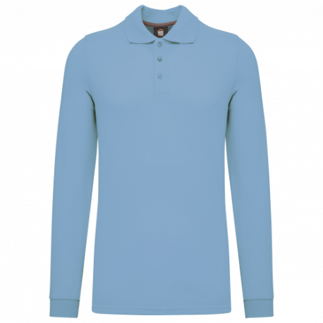 Polo antibacteriano manga larga hombre