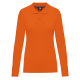 Polo antibacteriano manga larga mujer Ref.TTWK277-NARANJA
