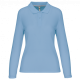 Polo antibacteriano manga larga mujer Ref.TTWK277-CIELO AZUL