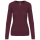 Jersey cuello de pico mujer Ref.TTK966-WINE