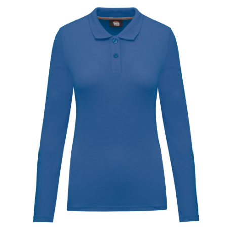 Polo antibacteriano manga larga mujer