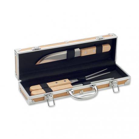 Set para barbacoa en maletín Tooldera