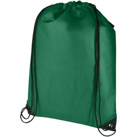 Bolsa de tela sin tejer de material reciclado GRS con cordón de 5 l Evergreen