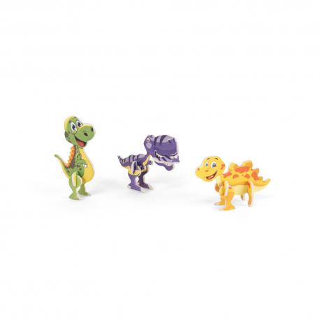Puzzle 3d de papel y eva con forma de dinosaurio Dinosaurus