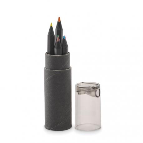 Estuche con 6 lápices de color Negro